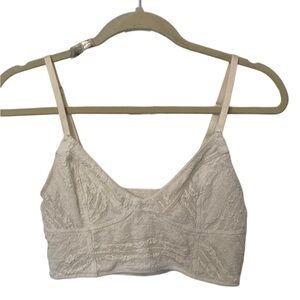 Free People Cream Lace Bralette